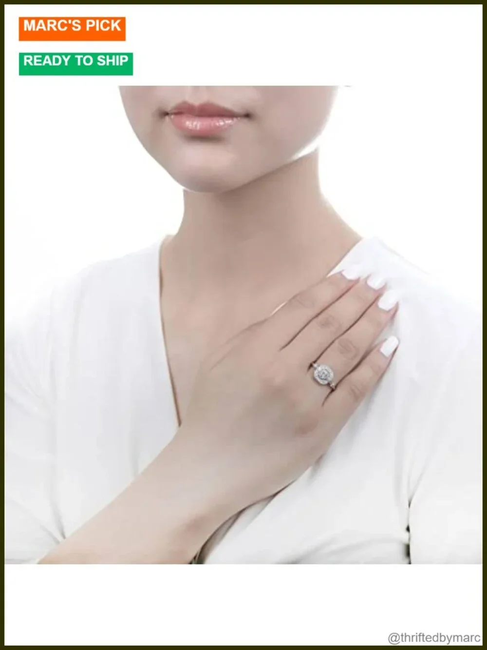 Sterling Silver Art Deco Cubic Zirconia Wedding Ring for Women